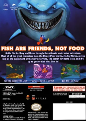 Disney-Pixar Finding Nemo (v1 box cover back